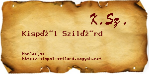 Kispál Szilárd névjegykártya